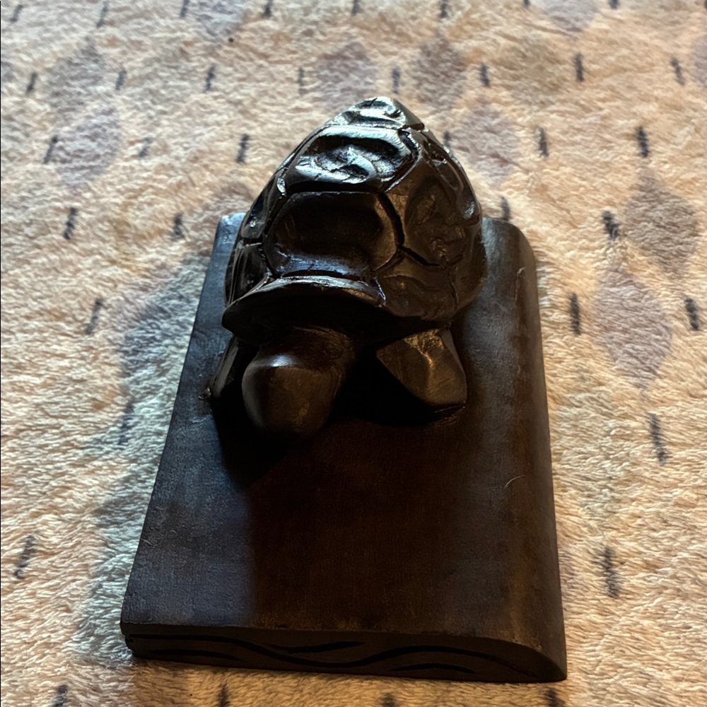 Wooden Turtle Figurine-it Might be a Book End.